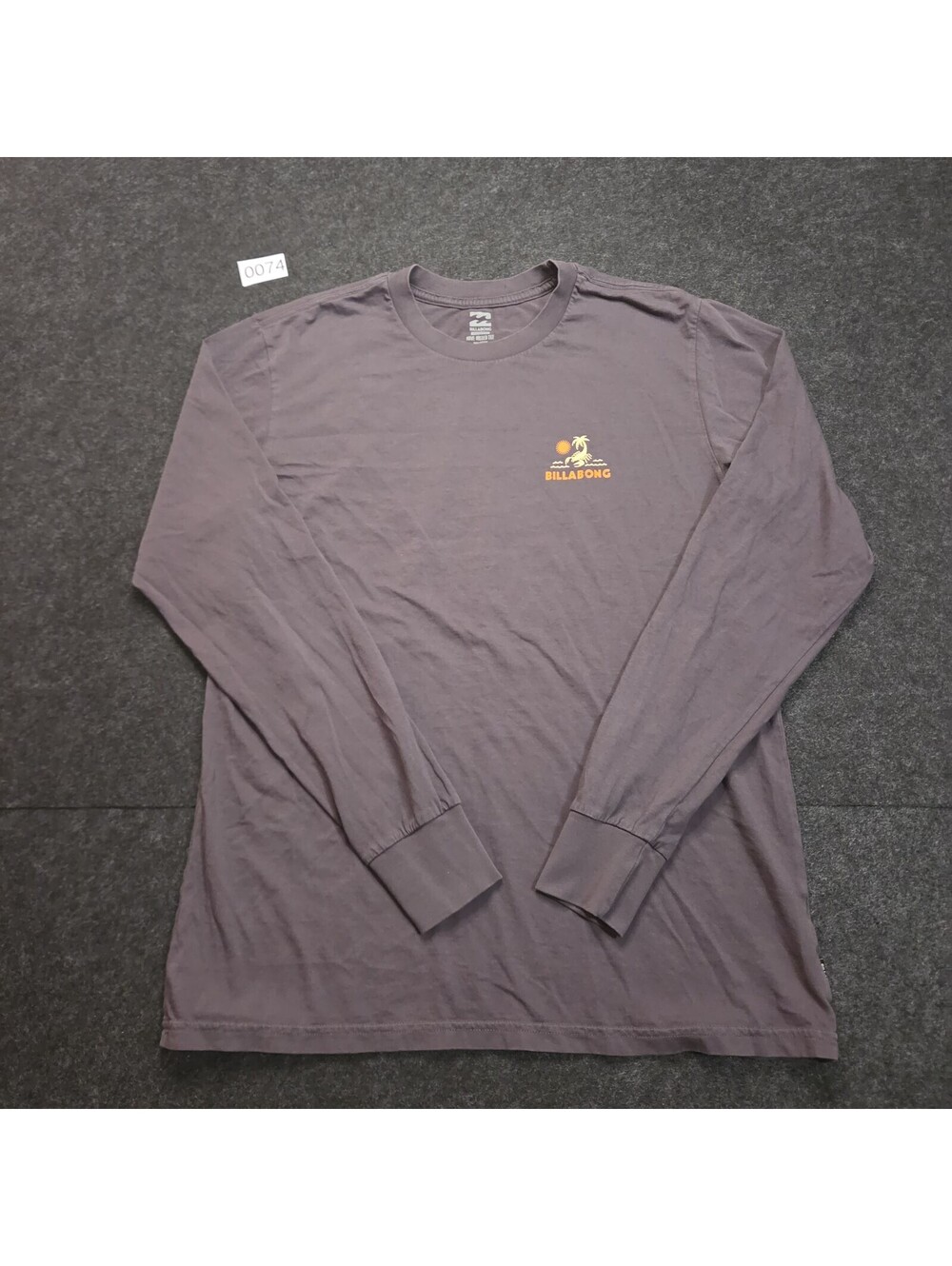 Billabong Wave Washed Long Sleeve Tee - Charcoal Gray Medium